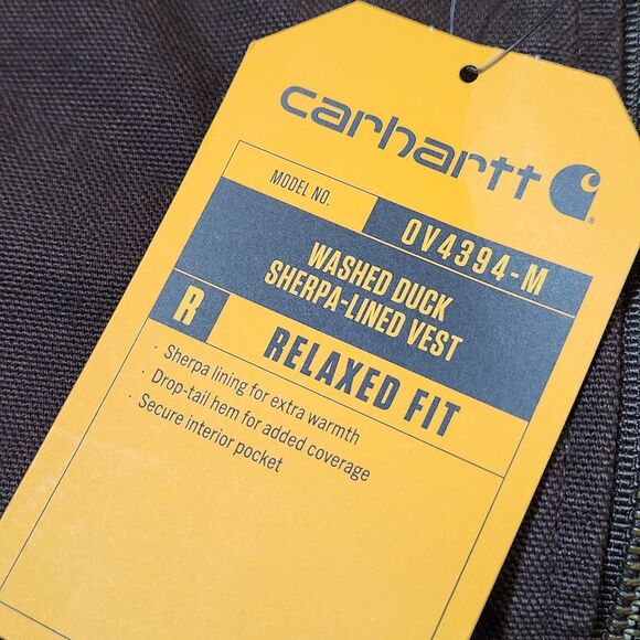 Carhartt Sherpa Lined Vest – Men’s 2XL – Dark Brown – Workwear – NWT - Picture 9 of 9